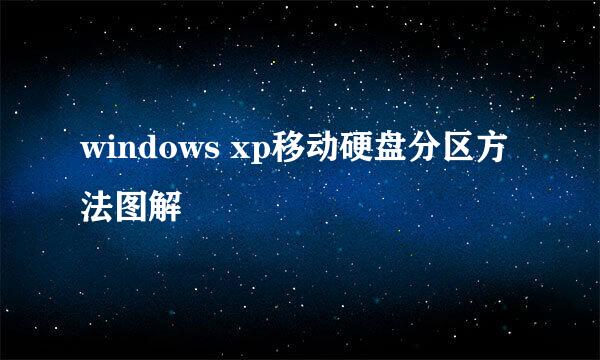 windows xp移动硬盘分区方法图解