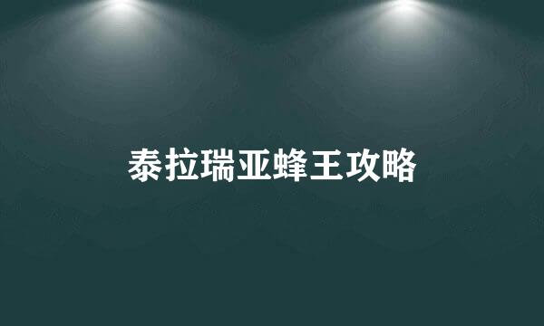泰拉瑞亚蜂王攻略